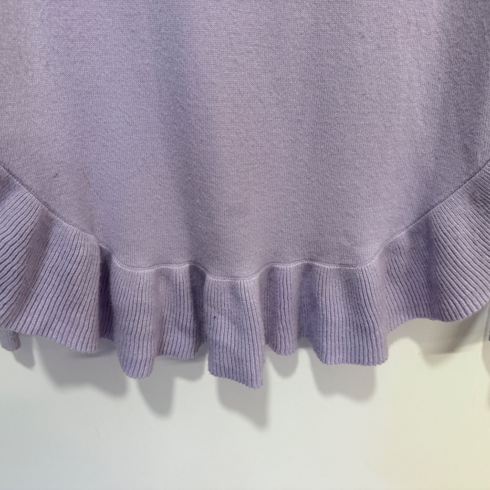 💜 Lilly Pulitzer Lavender Ruffle Hem Sweater – Size S - Picture 5 of 8